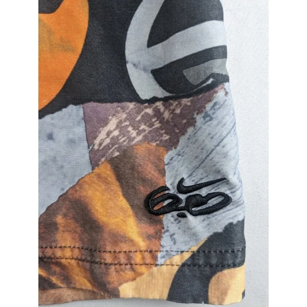 Nike 6.0 Board Shorts Boys Size 16 Orange Grey Black Graphic Print‎ Swim Trunks
